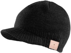 Bonnet à visière Bluetooth avec micro-casque intégré - Noir