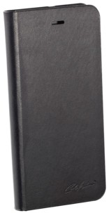 Étui folio en cuir véritable avec range-cartes pour iPhone 6+ / 6S+ - Noir