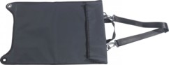 Panneau étanche noir avec œillets métalliques et sangles réglables mousquetons