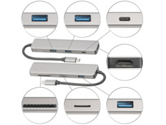 Hub USB-C et adaptateur PC 60 W compatible avec Samsung DeX
