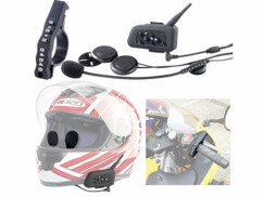 Micro-casque intercom avec bluetooth pour casque de moto