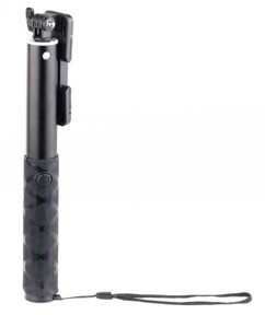 selfie stick avec déclencheur bluetooth dragonne et pince universelle pour iphone et smartphone longueur 83 cm
