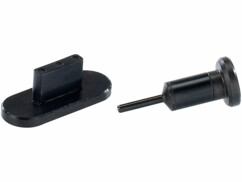 Protège-connecteurs en aluminium pour iPhone 5 - noir