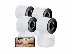 Pack de 4 caméras de surveillance connectées Pan-Tilt 2K IPC-925 de la marque 7links
