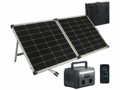Panneau solaire pliable 240 W avec batterie nomade HSG-500 - Argenté