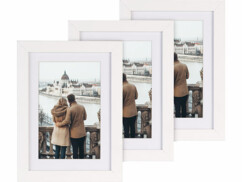 3 cadres photo 20 x 15 cm en acrylate - coloris blanc