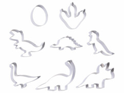 8 emporte-pièces dinosaures en acier inoxydable