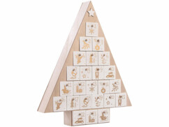 Calendrier de l'Avent réutilisable en bois sapin