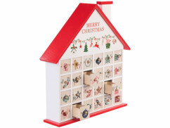 Calendrier de l'Avent avec tiroirs en bois "Maison"