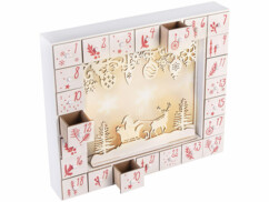 Calendrier de l'Avent réutilisable lumineux en bois