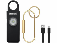 Porte-clés alarme 130 dB avec lampe de poche