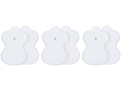 6 électrodes de remplacement pour électrostimulateur EM-285 vues de face