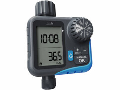Programmateur d'arrosage BWC-640 et compteur d'eau vu de face