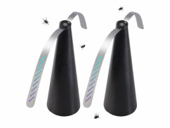 2 ventilateurs anti-mouche chasses insectes volants à piles et USB