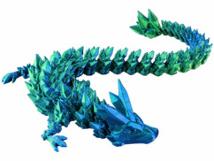 dragon imprimé en 3D articulé 28 cm vu de face
