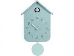 Horloge à coucou en bois - coloris bleu