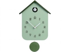 Horloge à coucou en bois - coloris vert