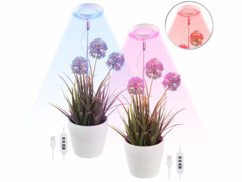 Pack de 2 lampes de croissance LED réglables de la marque Lunartec