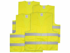 4 gilets jaunes de signalisation EN ISO 20471