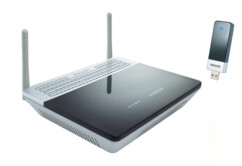 Kit Philips modem routeur ADSL wifi + clé USB N-Draft