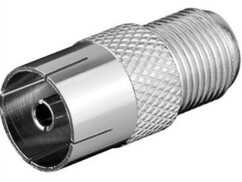 Adaptateur d'antenne satellite F femelle vers coaxial femelle