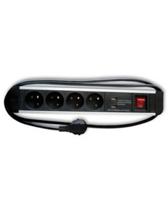 Multiprise 4 prises + chargeur USB