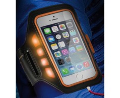 Brassard de protection pour smartphone jusqu'à 4,5" avec témoins LED