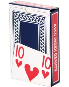 Jeu de cartes à jouer avec grands caractères