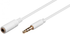 Rallonge jack 3.5 mm Blanc - 0,50m