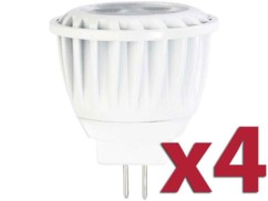 Lot de 4 spots à LED GU4 High Power - Blanc