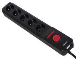 Multiprise ''DJ'' avec télécommande sans fil Ibiza Light - 5 prises