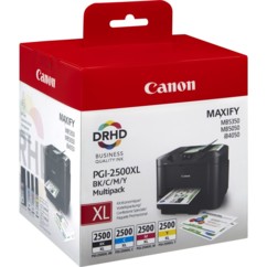 Pack de 4 cartouches d'encre originales Canon PGI-2500 XL CMJN pour imprimante jet d'encre Canon Maxify