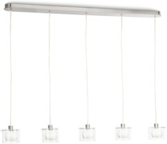 Suspension à 5 lampes MyLiving de la marque Philips à intensité variable avec 5 ampoules halogènes G9 blanc chaud
