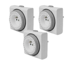 Pack de 3 programmateurs secteur mécaniques analogiques