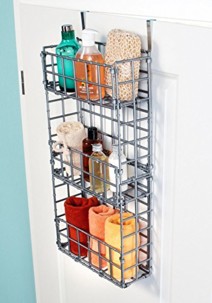 organiseur en métal pour ranger produits de ménage dans armoire