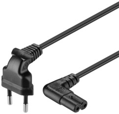 cable d'alimentation avec fiche coudée jack c7 50 cm