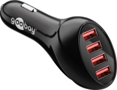 chargeur usb pour prise allume cigare 12v voiture 24v camion avec 4 ports usb charge rapide goobay