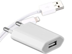Chargeur secteur 1A compatible Lightning 1m - Blanc