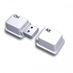 Clé usb 8 go ryval clavier blanc ctrl alt ouvert