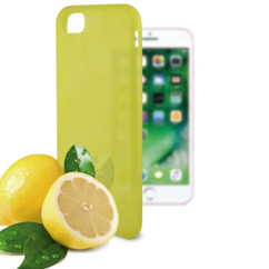 coque souple jaune pour iphone 7 7s avec odeur citron ksix sense