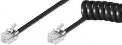 Cordon téléphonique en spirale RJ10 - 4 m