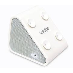 mini enceinte bluetooth stereo antec wedge blanc avec ventouses support pour iphone smartphone