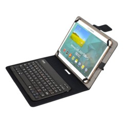 etui de protection avec clavier sans fil intégré pour tablette 10 pouces port muskoka