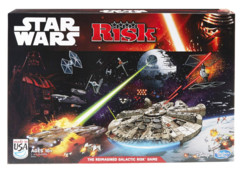 jeu de société strategie risk star wars avec plateau tie fighter pions vaisseaux spatiaux