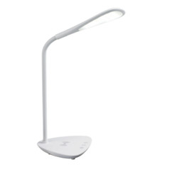 lampe de bureau led tete pliable variateur chargeur qi pour smartphone clipsonic tea158