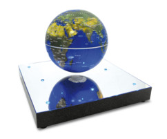 planète terre mappemonde avec reliefs flottante magnétique