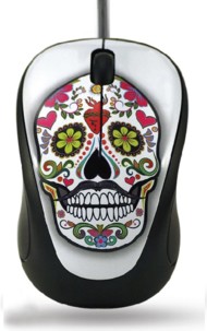 Mini souris Elypse Vogue - Filaire - Motif Calavera