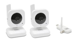 pack de 2 mini caméras de surveillance sans fil à poser avec clé USB 2,4 ghz trebs confortcam 99501