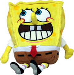 peluche bob l'éponge 30 cm malicieux betise