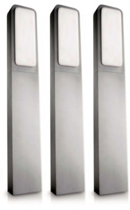 3 bornes de jardin en aluminium Philips